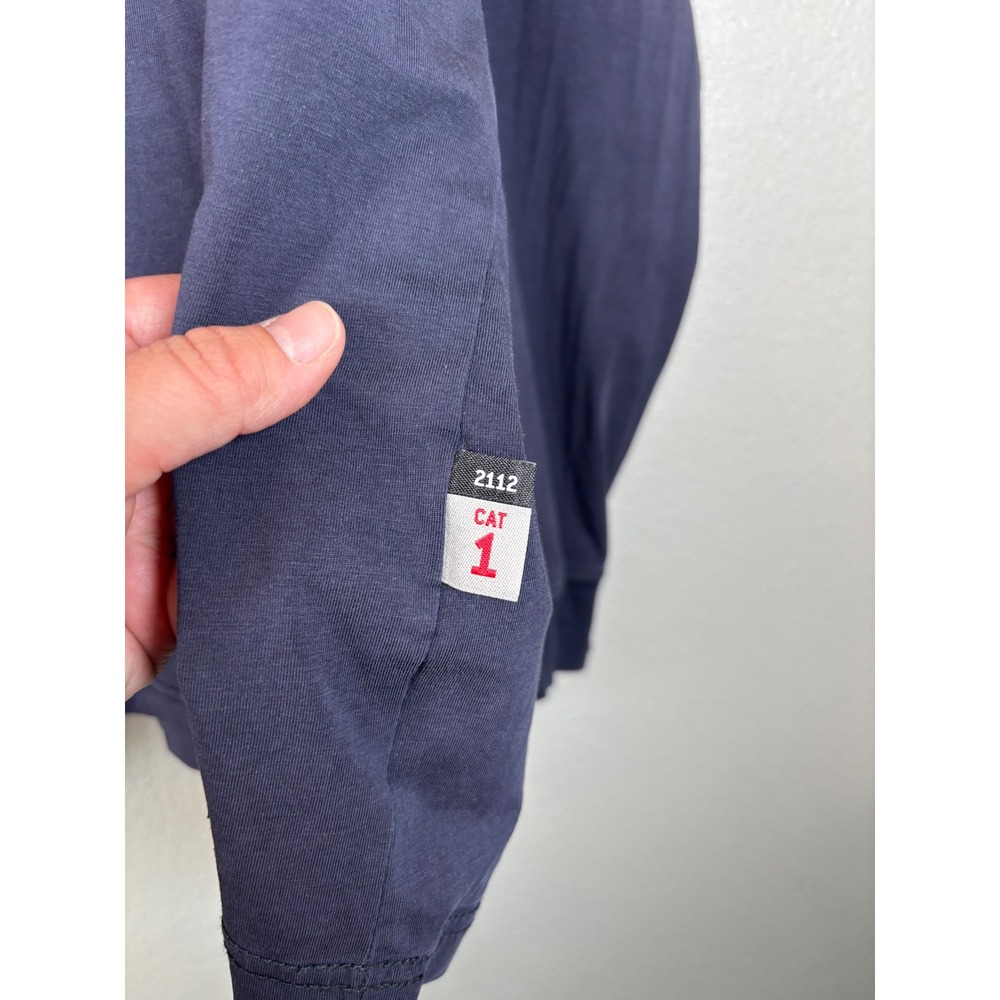 Carhartt Force FR Flame Resistant Shirt Mens XL Navy Blue Long Sleeve CAT 1 2112 - Picture 4 of 10